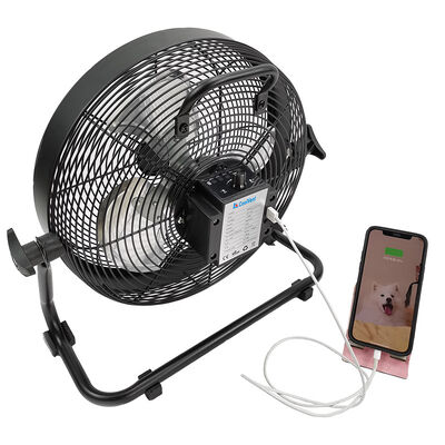 El piso industrial de KCoolVent K12DF aviva la recarga 12inch portátil de DC amarilla/negra